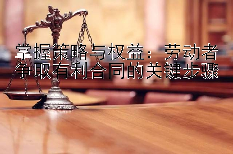 掌握策略与权益：劳动者争取有利合同的关键步骤