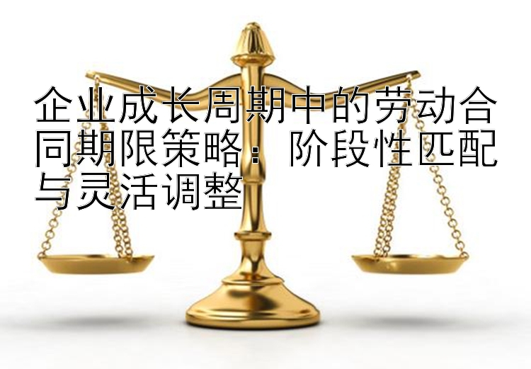 企业成长周期中的劳动合同期限策略：阶段性匹配与灵活调整