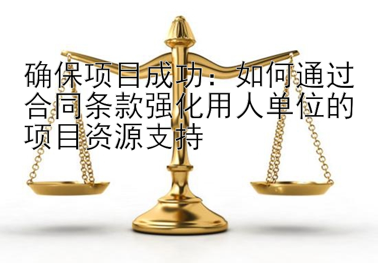 确保项目成功：如何通过合同条款强化用人单位的项目资源支持