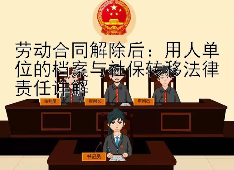 劳动合同解除后：用人单位的档案与社保转移法律责任详解