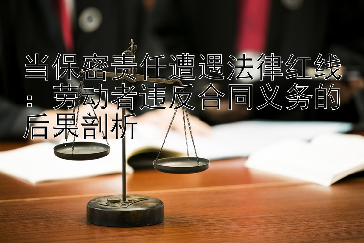 当保密责任遭遇法律红线：劳动者违反合同义务的后果剖析