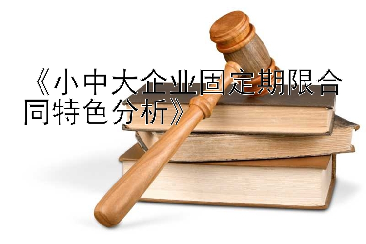 《小中大企业固定期限合同特色分析》