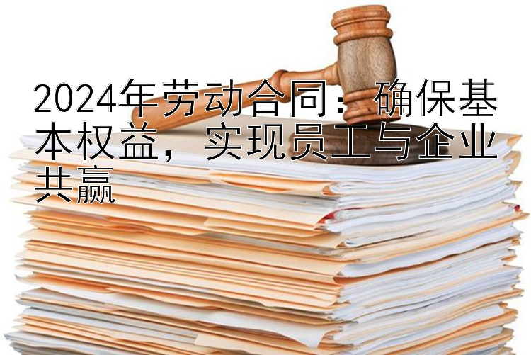 2024年劳动合同：确保基本权益，实现员工与企业共赢