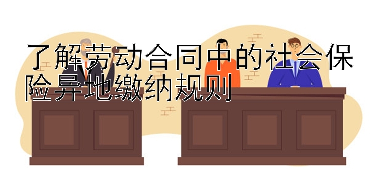 了解劳动合同中的社会保险异地缴纳规则