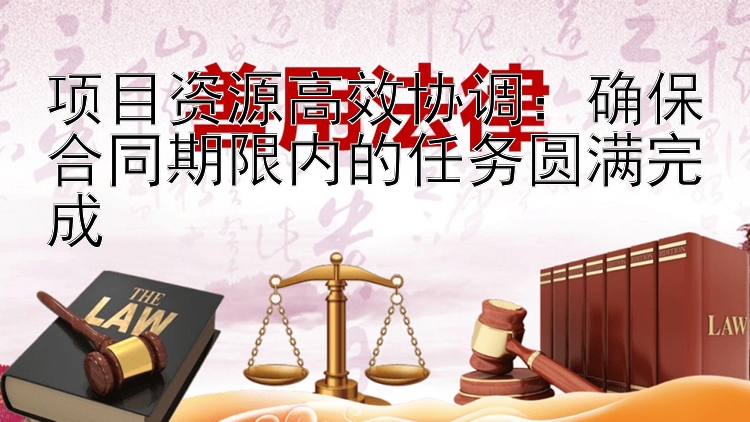 项目资源高效协调：确保合同期限内的任务圆满完成