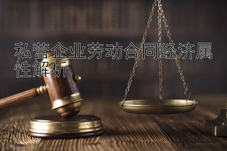 私营企业劳动合同经济属性解析