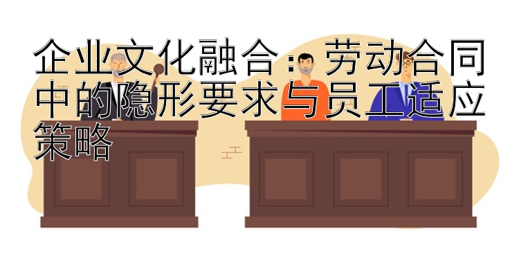 企业文化融合：劳动合同中的隐形要求与员工适应策略