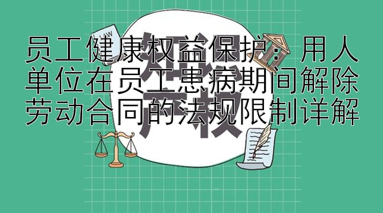 员工健康权益保护：用人单位在员工患病期间解除劳动合同的法规限制详解