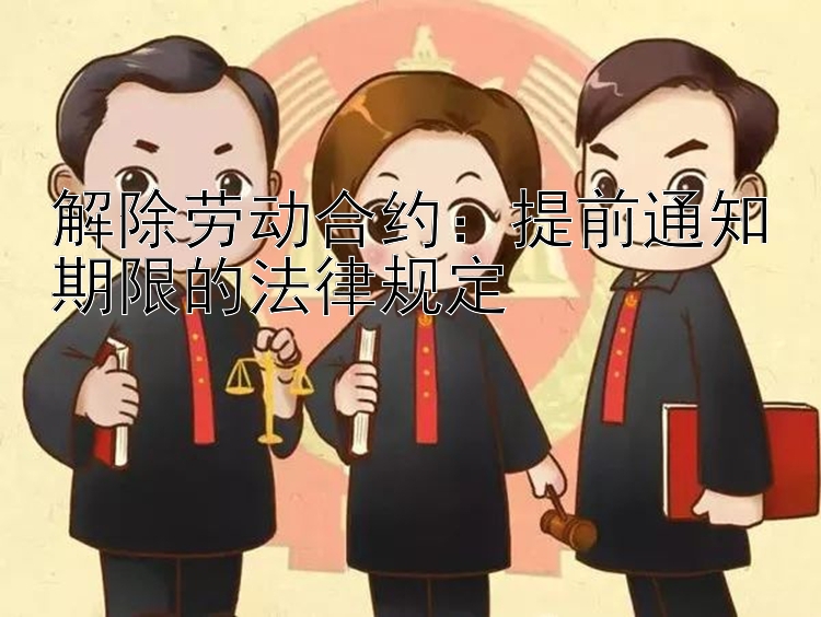 解除劳动合约：提前通知期限的法律规定