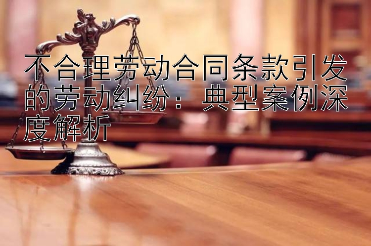 不合理劳动合同条款引发的劳动纠纷：典型案例深度解析