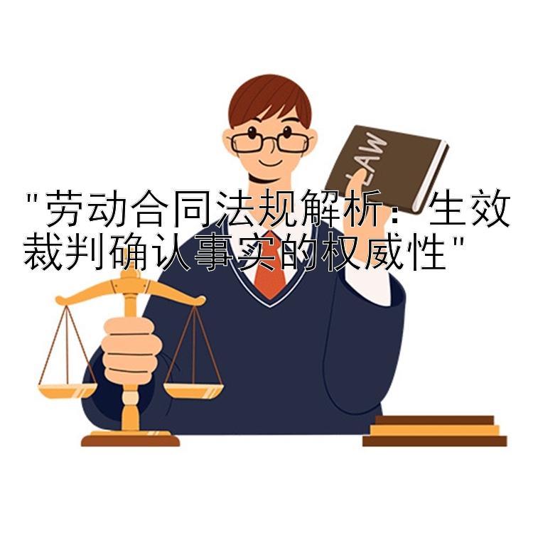 劳动合同法规解析：生效裁判确认事实的权威性