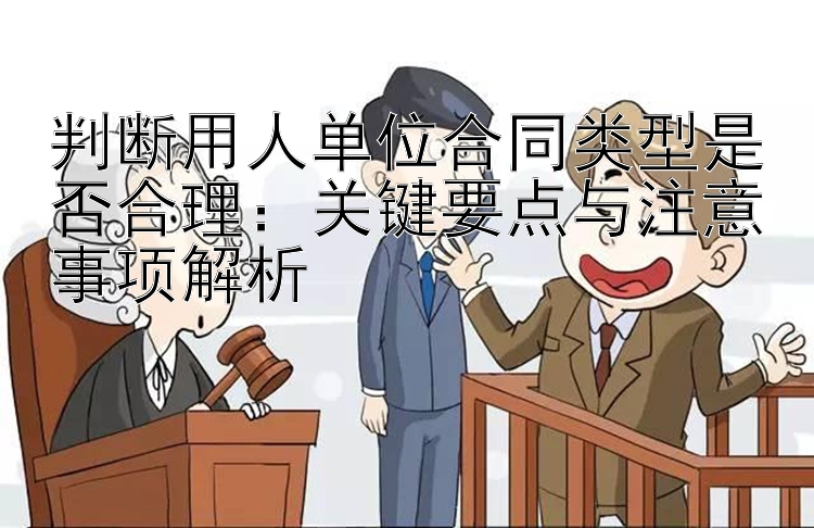 判断用人单位合同类型是否合理：关键要点与注意事项解析