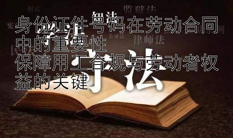 身份证件号码在劳动合同中的重要性  
保障用工合规与劳动者权益的关键